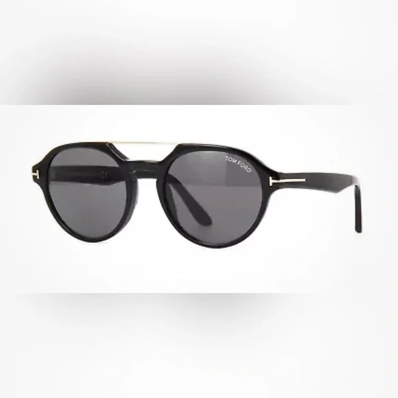 NEW Tom Ford STAN FT 0696 Black/Smoke/gold (01A) Sunglasses - Picture 7 of 9